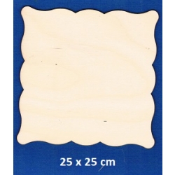SKLEJKA #3mm Baza 25x25cm , tabliczka 25x25, podkładka 25x25 / ozdobna falka / XIV680
